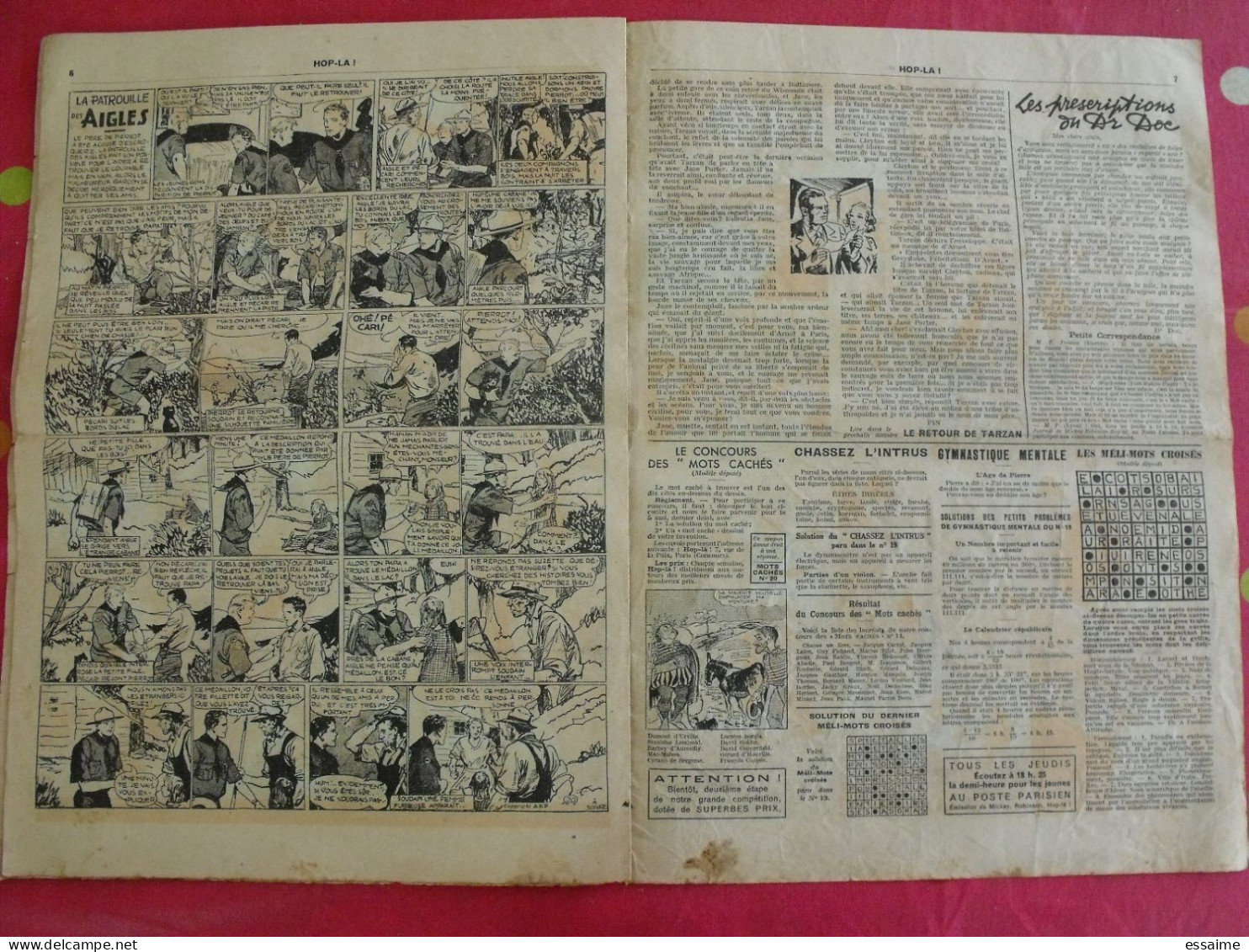 Hop-Là ! N° 20 De 1938. Popeye, Prince Vaillant (Foster), Mandrake, Marc Orian, Diane, Patrouille Aigles. à Redécouvrir - Other & Unclassified