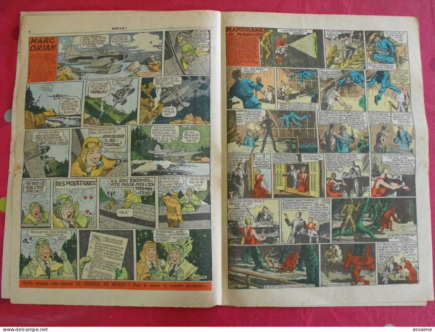 Hop-Là ! N° 16 De 1938. Popeye, Prince Vaillant (Foster), Mandrake, Marc Orian, Diane, Patrouille Aigles. à Redécouvrir - Sonstige & Ohne Zuordnung