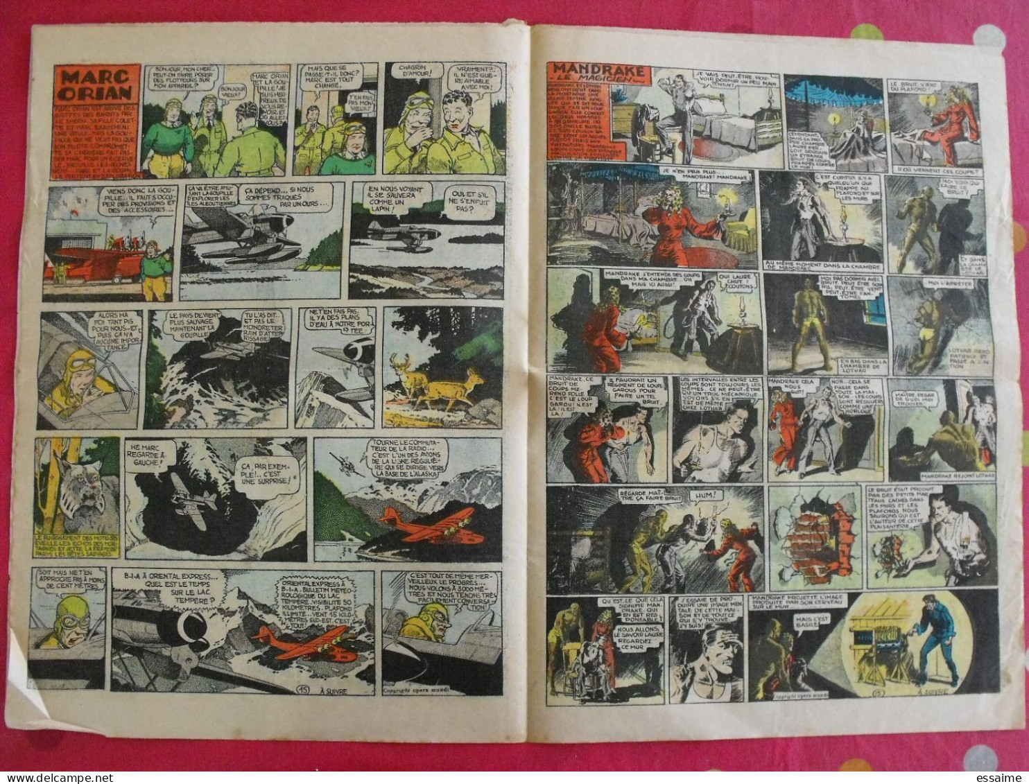 Hop-Là ! N° 15 De 1938. Popeye, Prince Vaillant (Foster), Mandrake, Marc Orian, Diane, Patrouille Aigles. à Redécouvrir - Autres & Non Classés