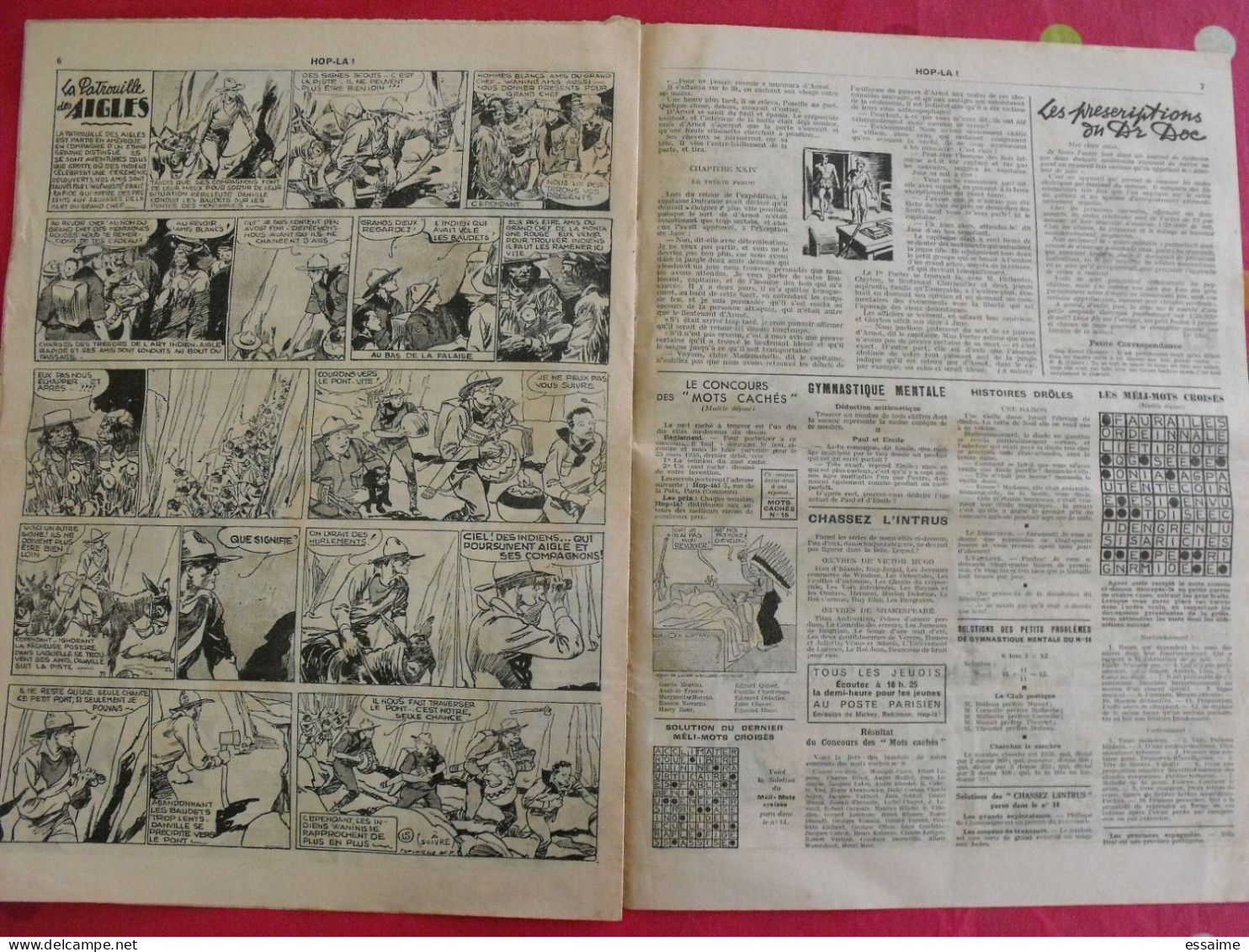 Hop-Là ! N° 15 De 1938. Popeye, Prince Vaillant (Foster), Mandrake, Marc Orian, Diane, Patrouille Aigles. à Redécouvrir - Altri & Non Classificati