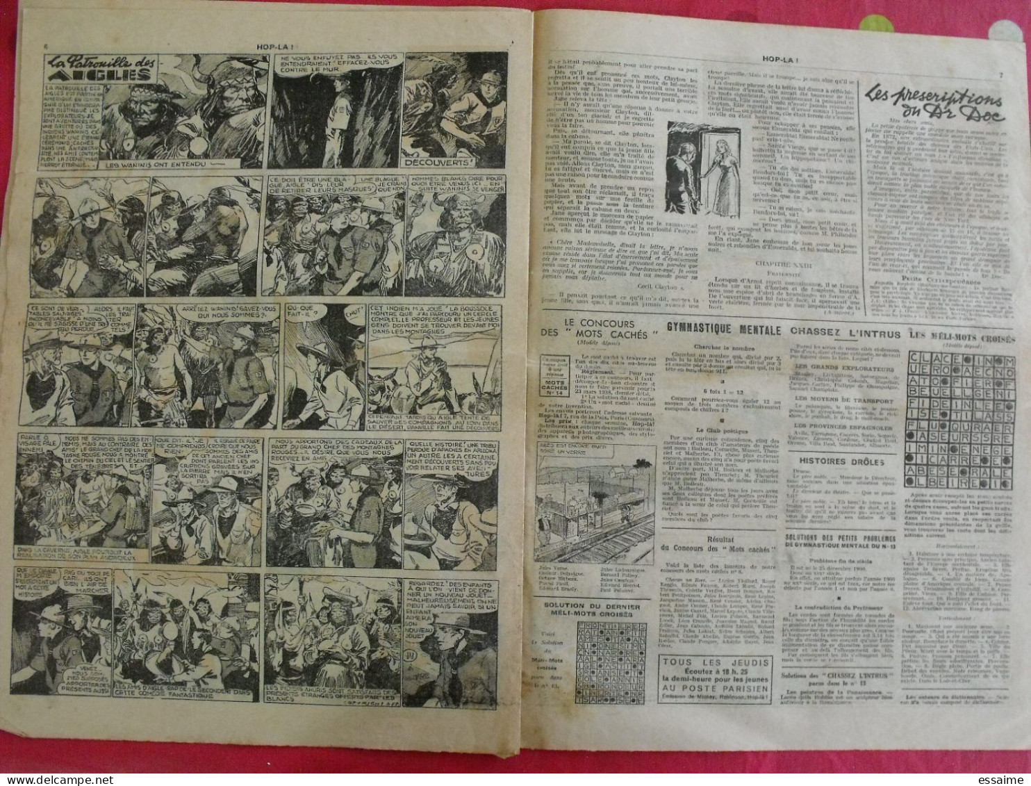 Hop-Là ! N° 14 De 1938. Popeye, Prince Vaillant (Foster), Mandrake, Marc Orian, Diane, Patrouille Aigles. à Redécouvrir - Andere & Zonder Classificatie