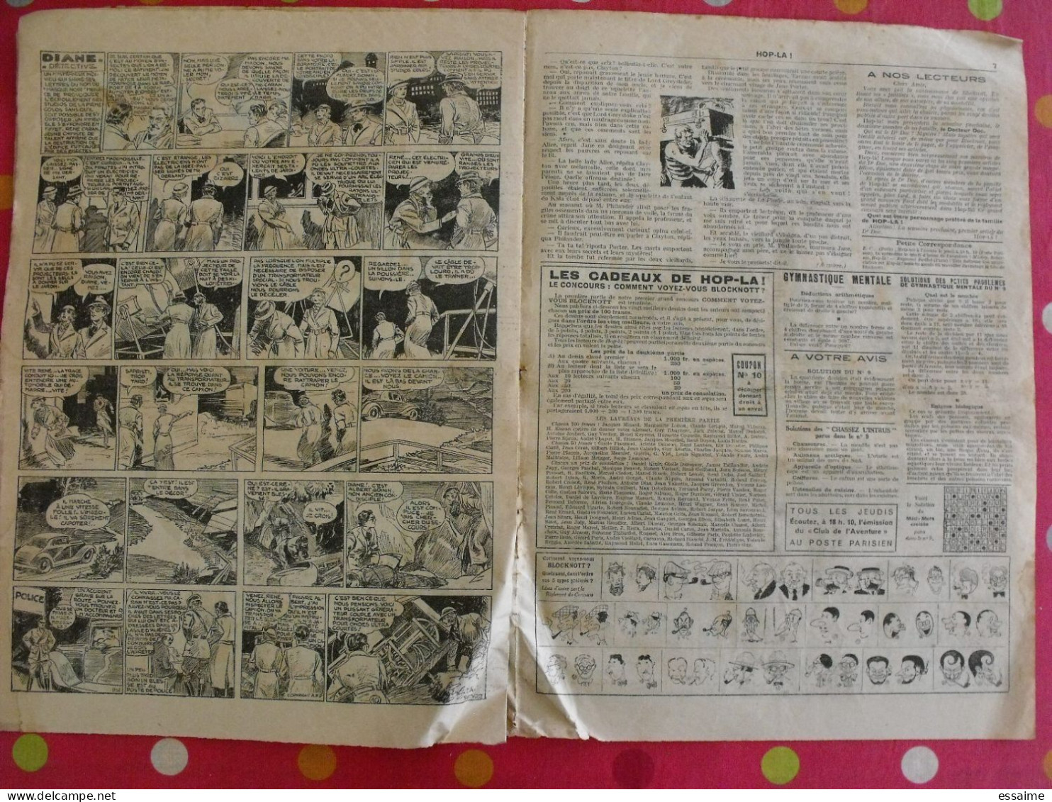 Hop-Là ! N° 10 De 1938. Popeye, Prince Vaillant (Foster), Mandrake, Marc Orian, Diane, Patrouille Aigles. à Redécouvrir - Sonstige & Ohne Zuordnung