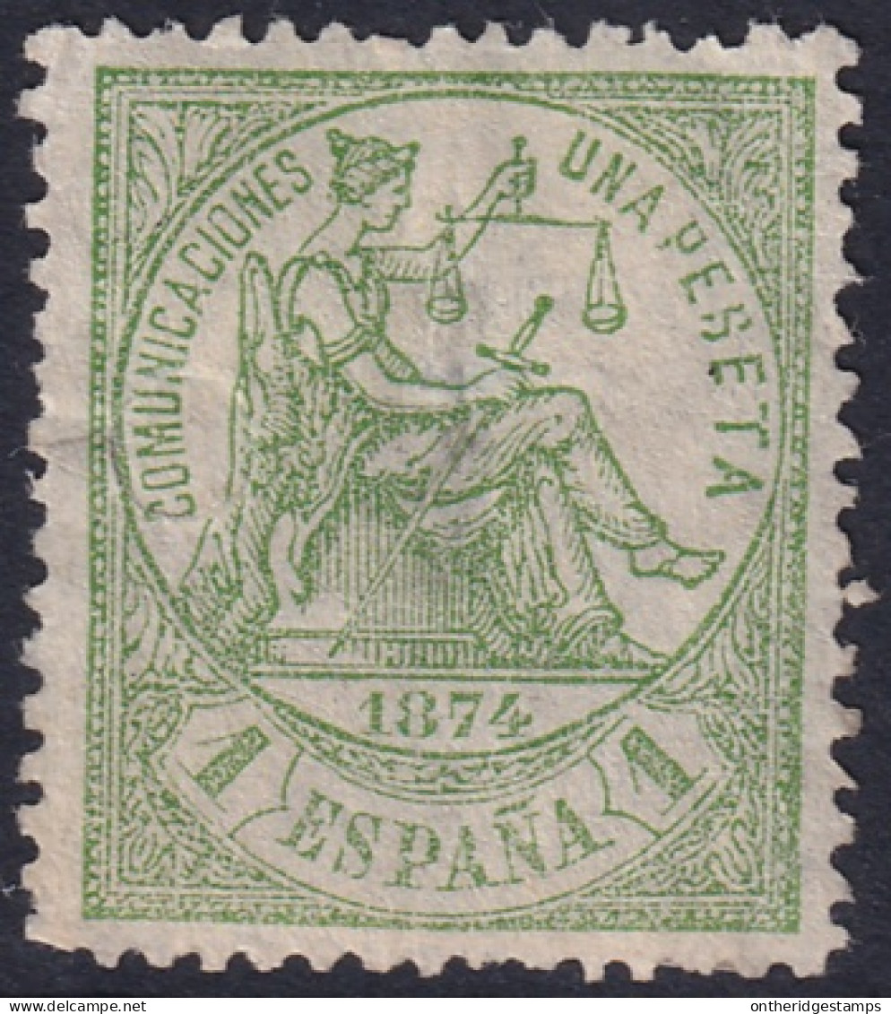Spain 1874 Sc 208 España Ed 150 MNG(*) Large Thin Heavy Hinging - Unused Stamps