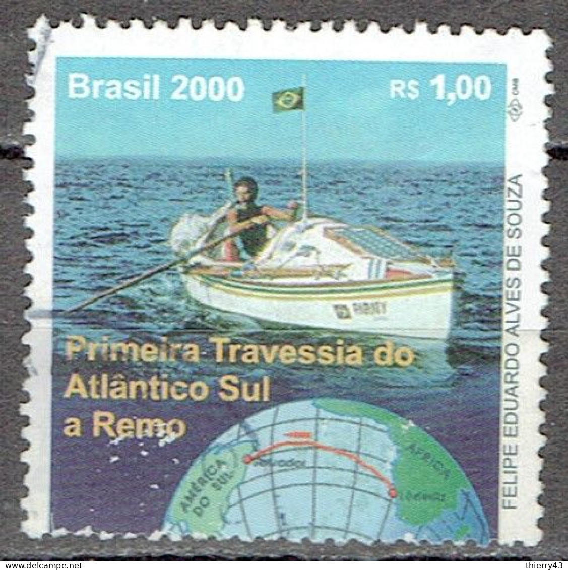 Brasil  2000 - Ocean Shipping By Amyr Klink - Michel 3034  Used, Oblitéré, Gest. - Usati