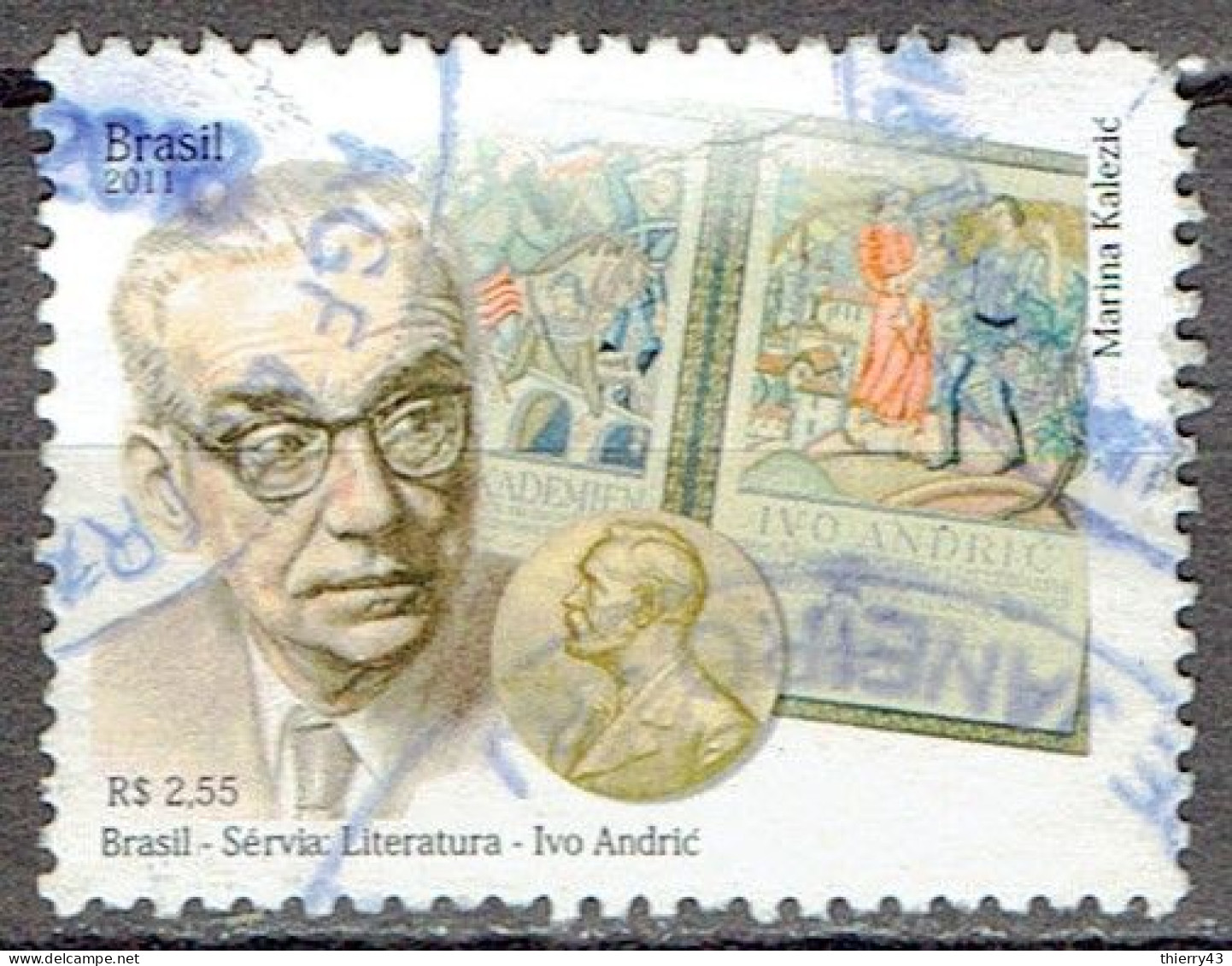 Brasil  2011 - Author Ivo Andric+winner Nobelprice - Michel 3956   Used, Oblitéré, Gest. - Used Stamps