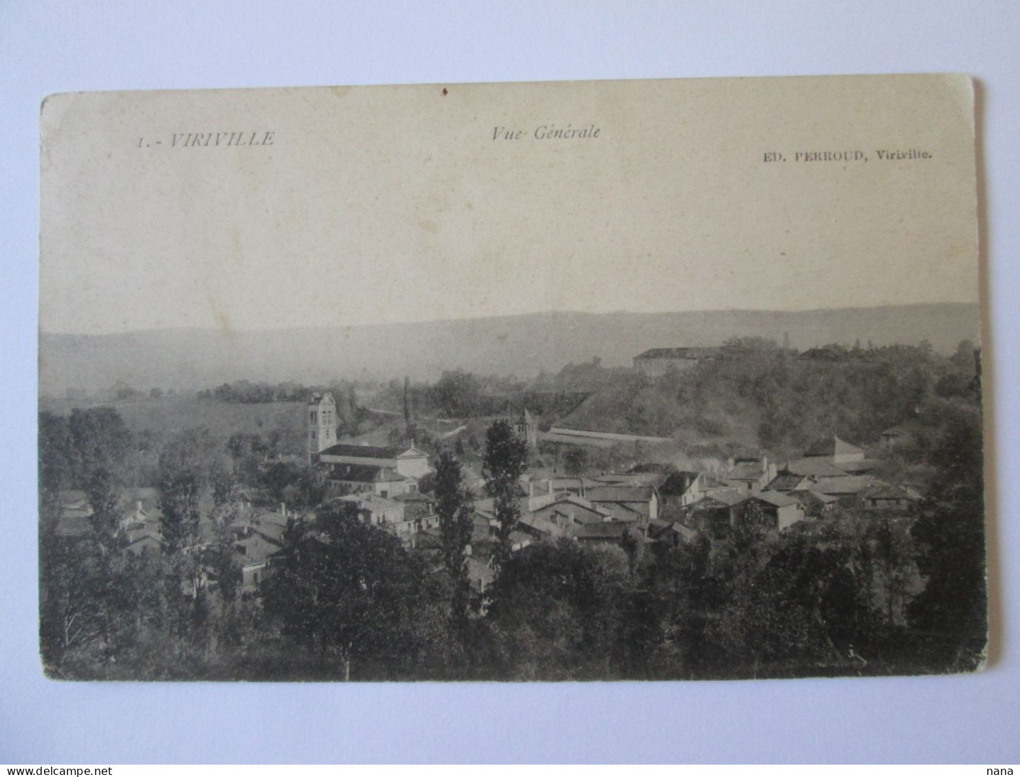 France-Viriville:Vue Generale,carte Postale Voyage 1905 Voir Les Photos - Viriville