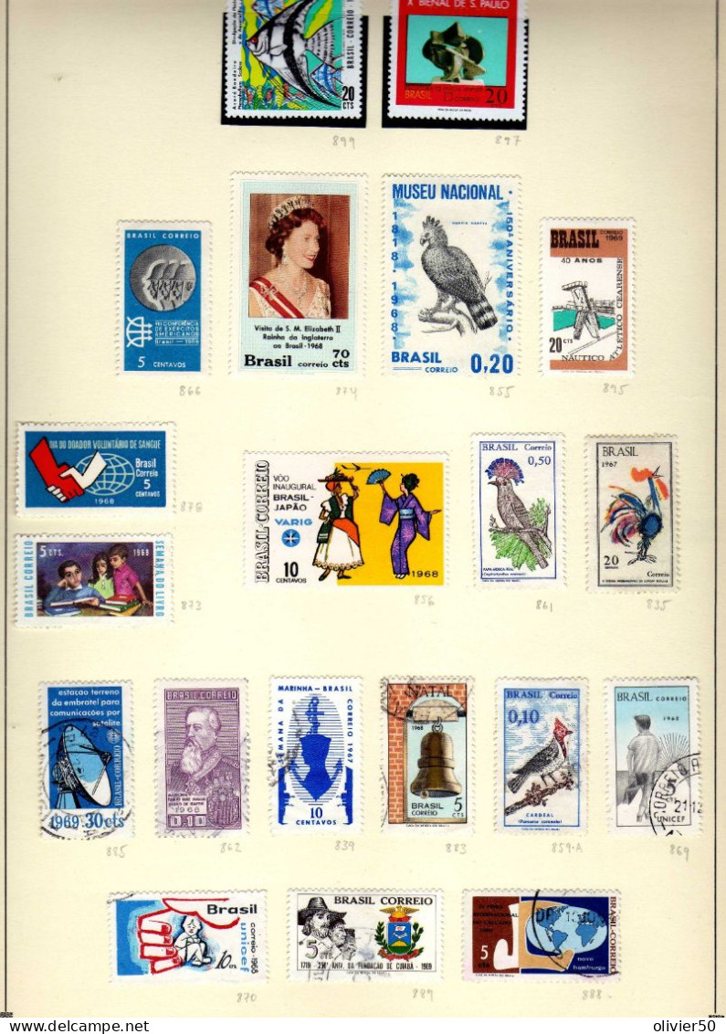 Bresil  (1969-71)  -  Celebrites - Evenements -   Faune - - Neufs**/* - MLH  Or MNH  - Et Oblit - 3  Pages -  61  Val. - Gebruikt