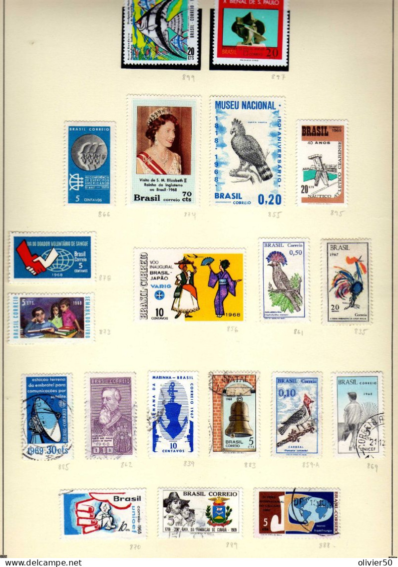 Bresil  (1969-71)  -  Celebrites - Evenements -   Faune - - Neufs**/* - MLH  Or MNH  - Et Oblit - 3  Pages -  61  Val. - Used Stamps