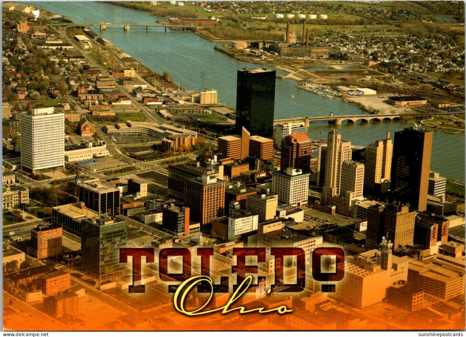 Ohio Toledo Aerial View Of Downtown - Toledo