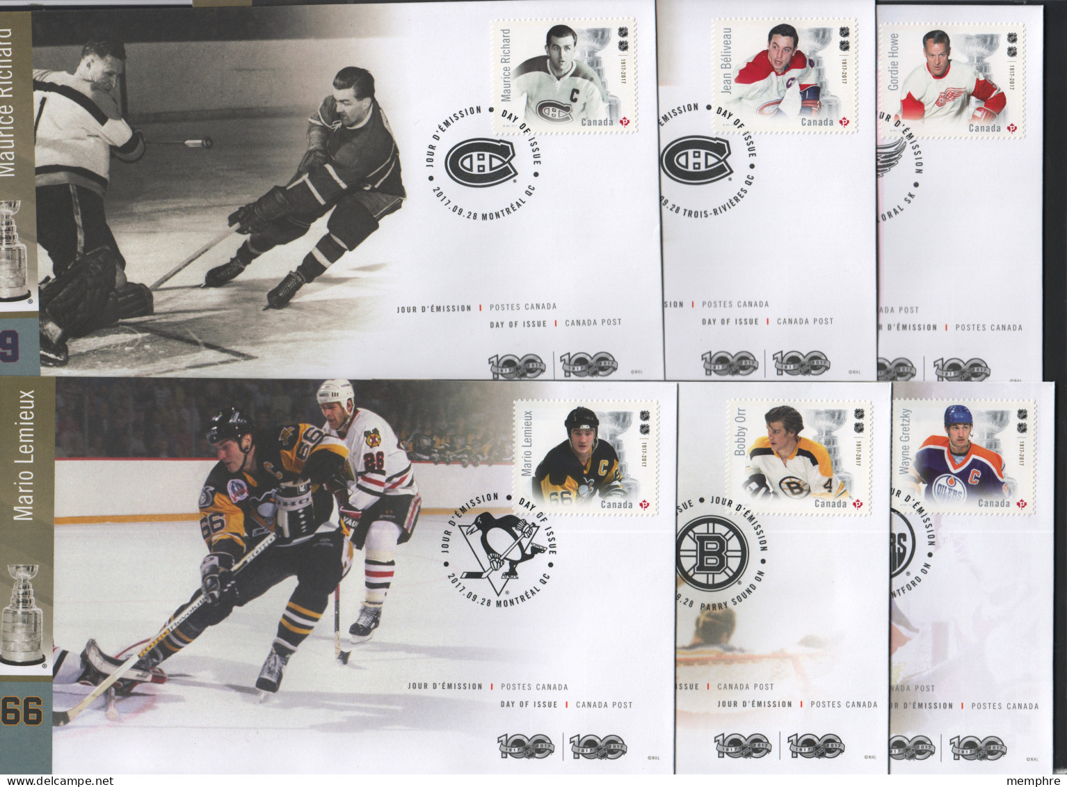 2017   NHL Hockey Players  Ultimate Six  Set Of 6 FDCs Sc 3027-3032  - 2011-...