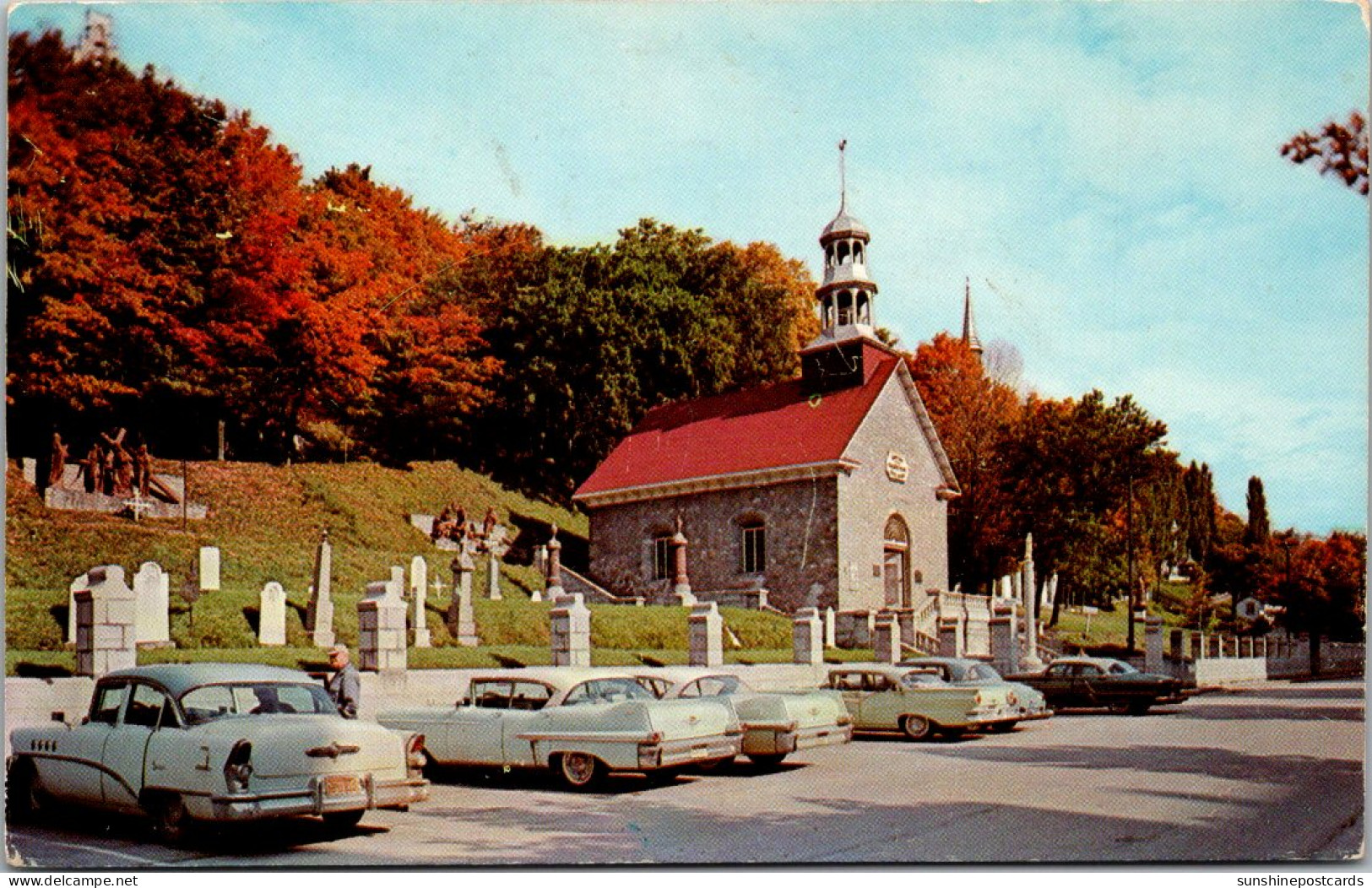 Canada Quebec Ste Anne-De-Beaupre La Petit Chapelle Et La Fontaine Miraculeuse 1959 - Ste. Anne De Beaupré