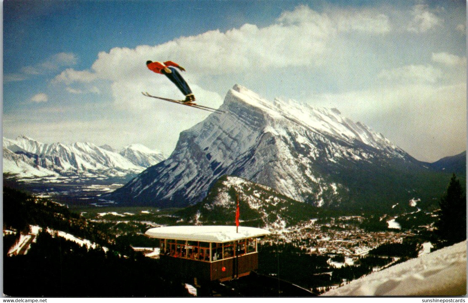 Canada Banff Ski Jump With The Judges' Tower On Mount Norquay - Banff