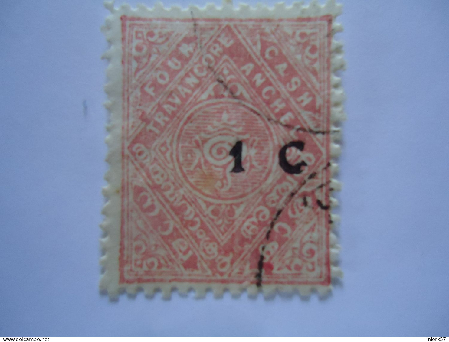 TRAVANCORE INDIA STATES  USED   STAMPS  OVERPRINT - Travancore