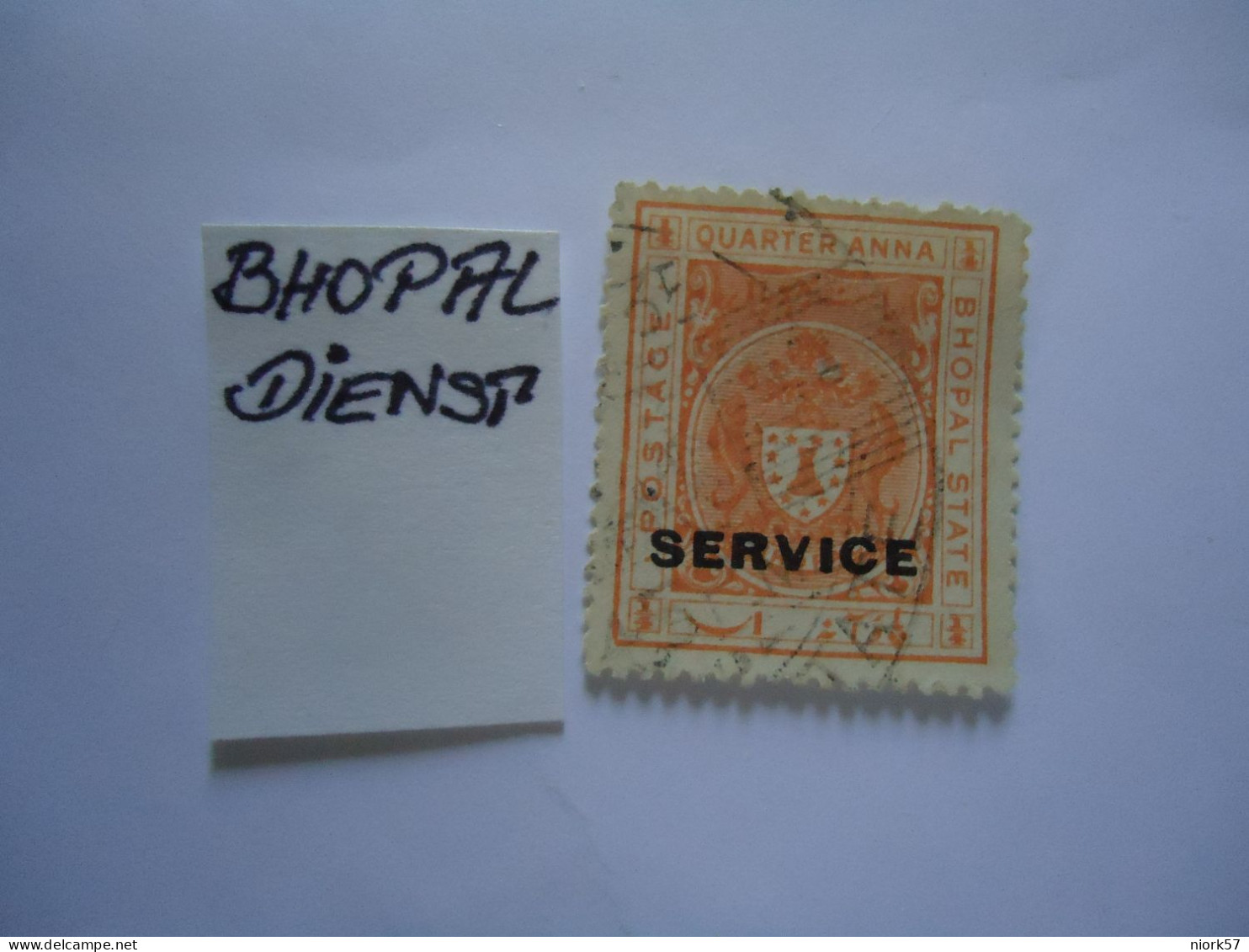 INDIA STATES  USED   STAMPS  BHOPAL  OVERPRINT - Bhopal