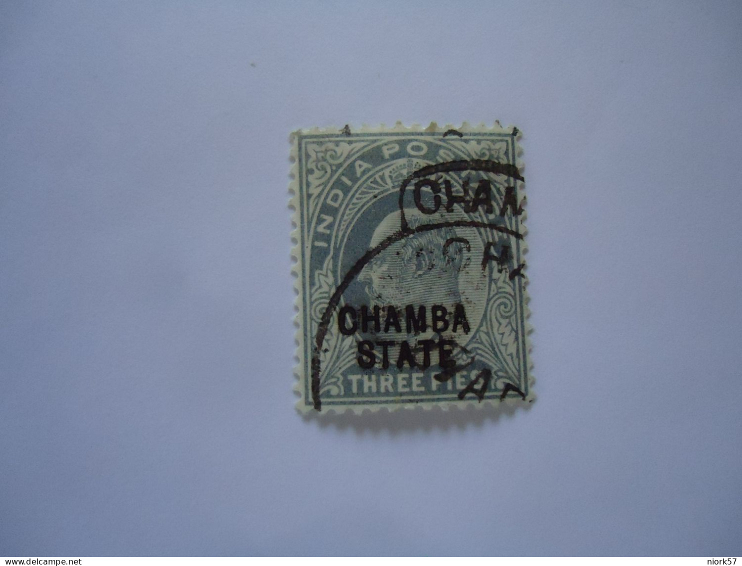 INDIA STATES   USED  STAMPS  CHAMBA KINGS  OVERPRINT - Chamba