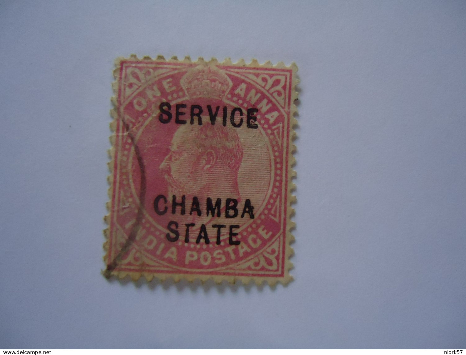 INDIA STATES  USED  STAMPS  CHAMBA KINGS  OVERPRINT - Chamba