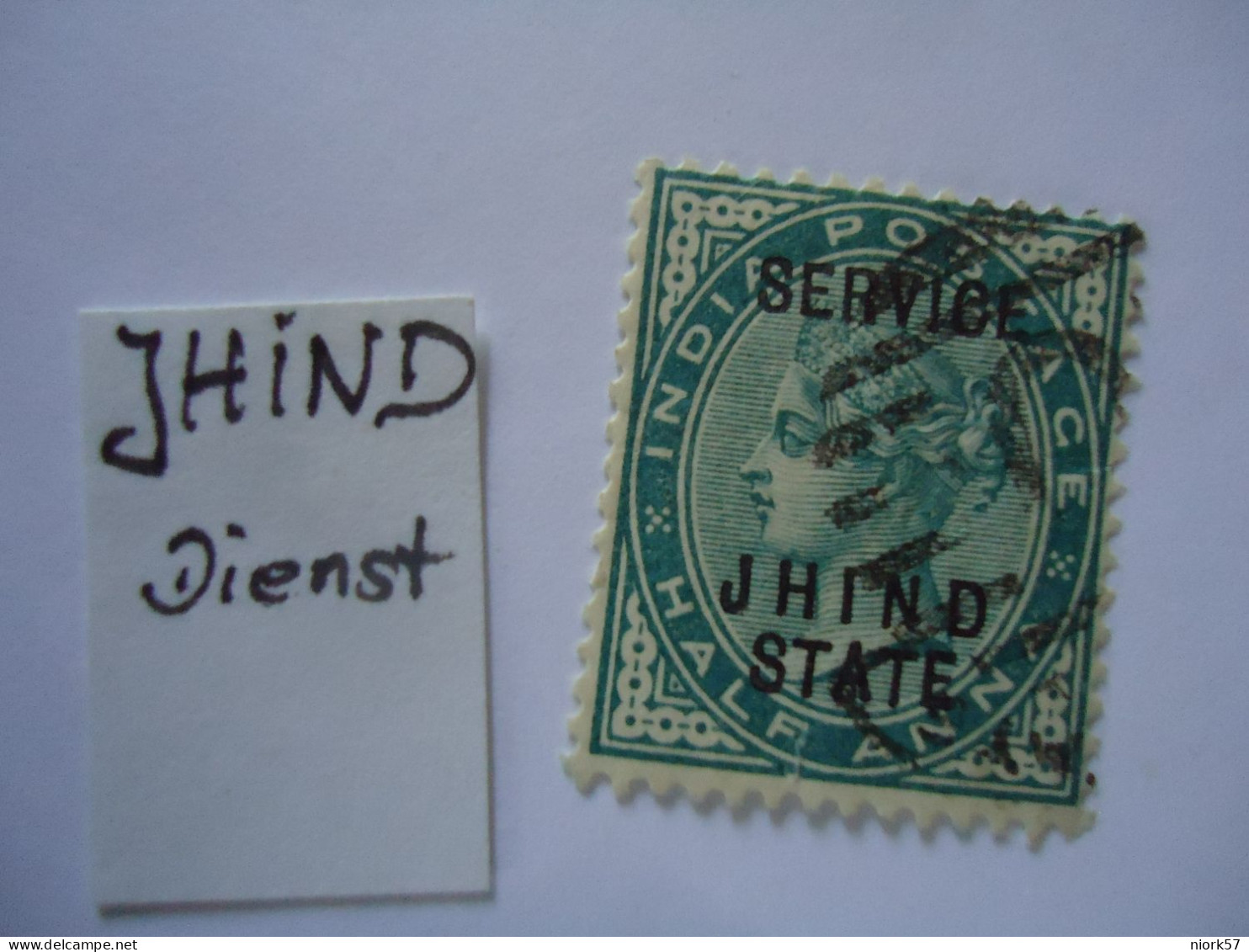 JHIND  INDIA STATES  USED   STAMPS  QUEEN OVERPRINT - Jhind