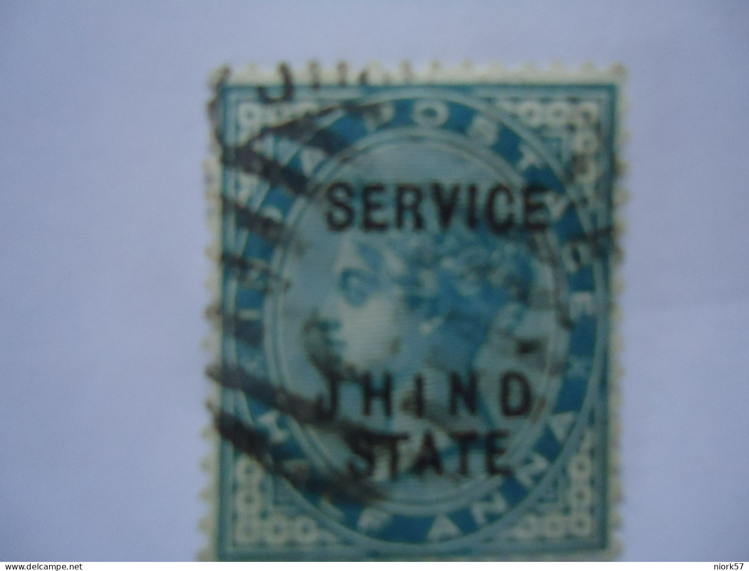 JHIND  INDIA STATES  USED   STAMPS  QUEEN OVERPRINT  WITH POSTMARK - Jhind