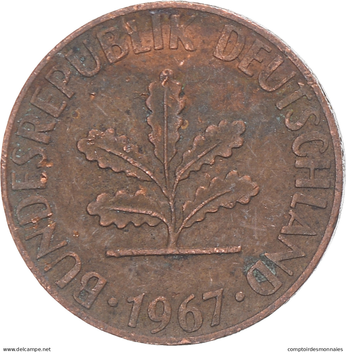 Monnaie, Allemagne, Pfennig, 1967 - 1 Pfennig