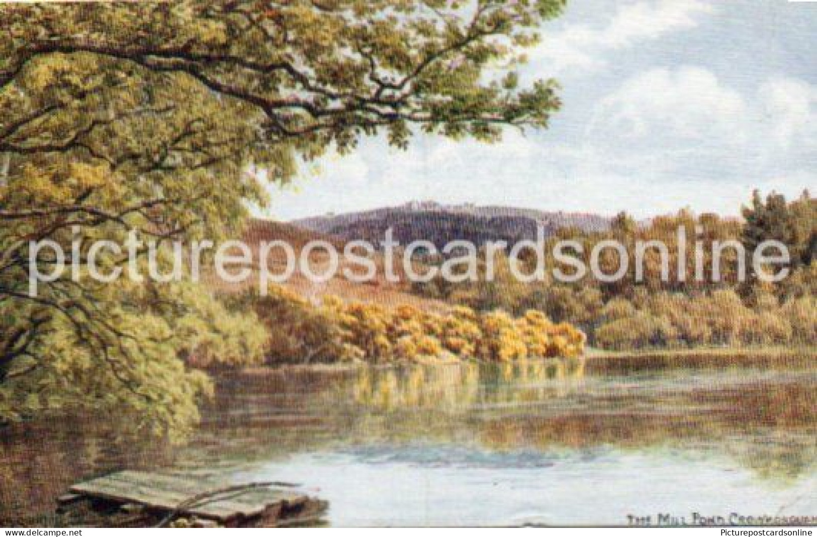 THE MILL POND CROWBOROUGH OLD ART COLOUR POSTCARD A.R. QUINTON SALMON NO. 1430 - Quinton, AR