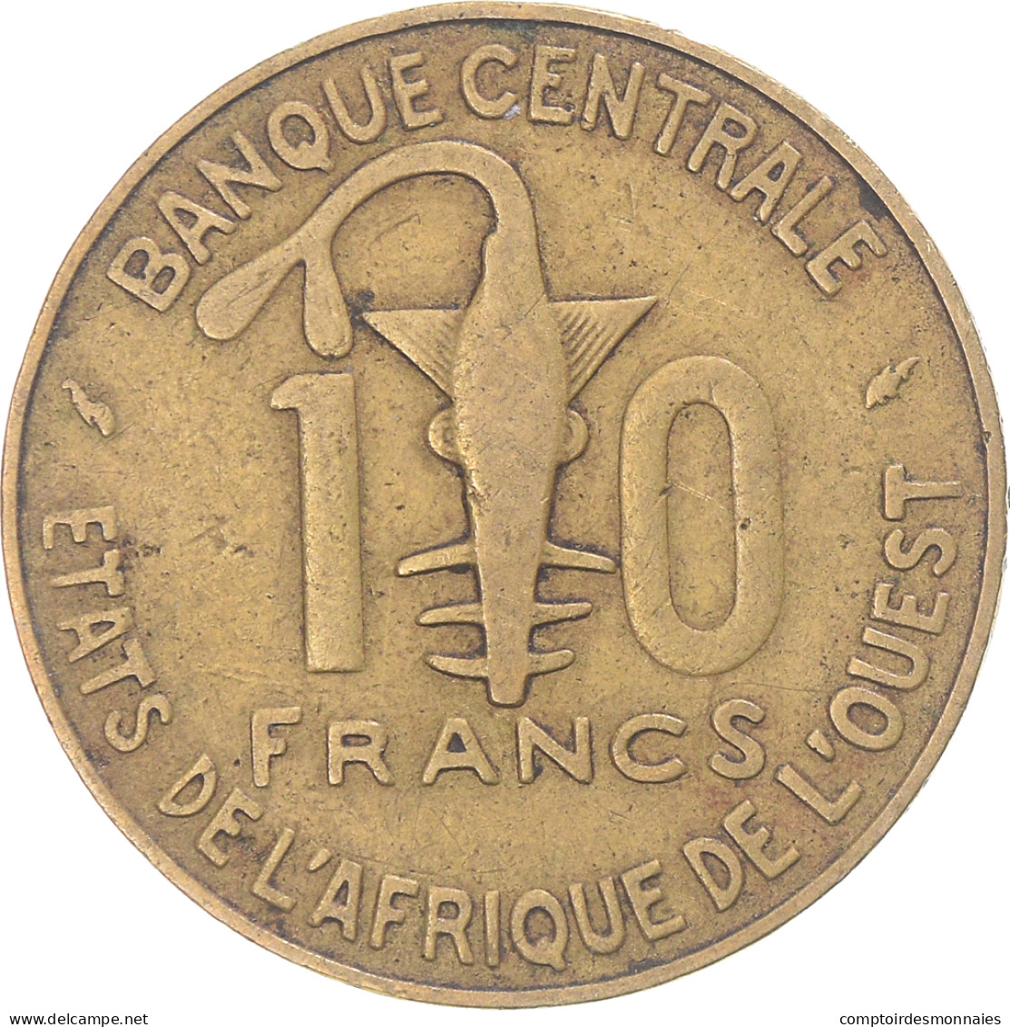 Monnaie, Communauté économique Des États De L'Afrique De L'Ouest, 10 Francs - Côte-d'Ivoire