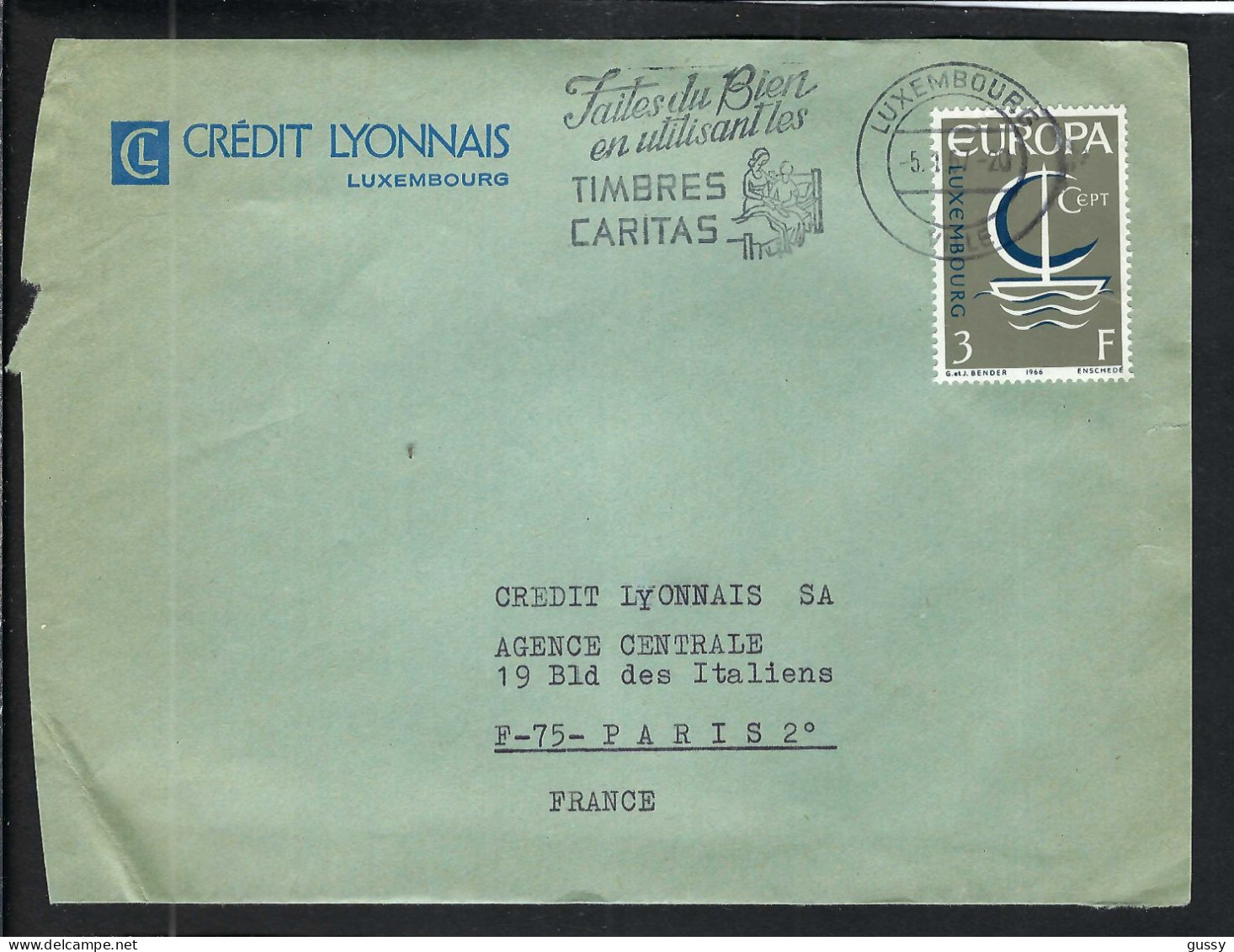 LUXEMBOURG 1967: DDL De LSC D' Athènes Pour Paris - Cartas & Documentos