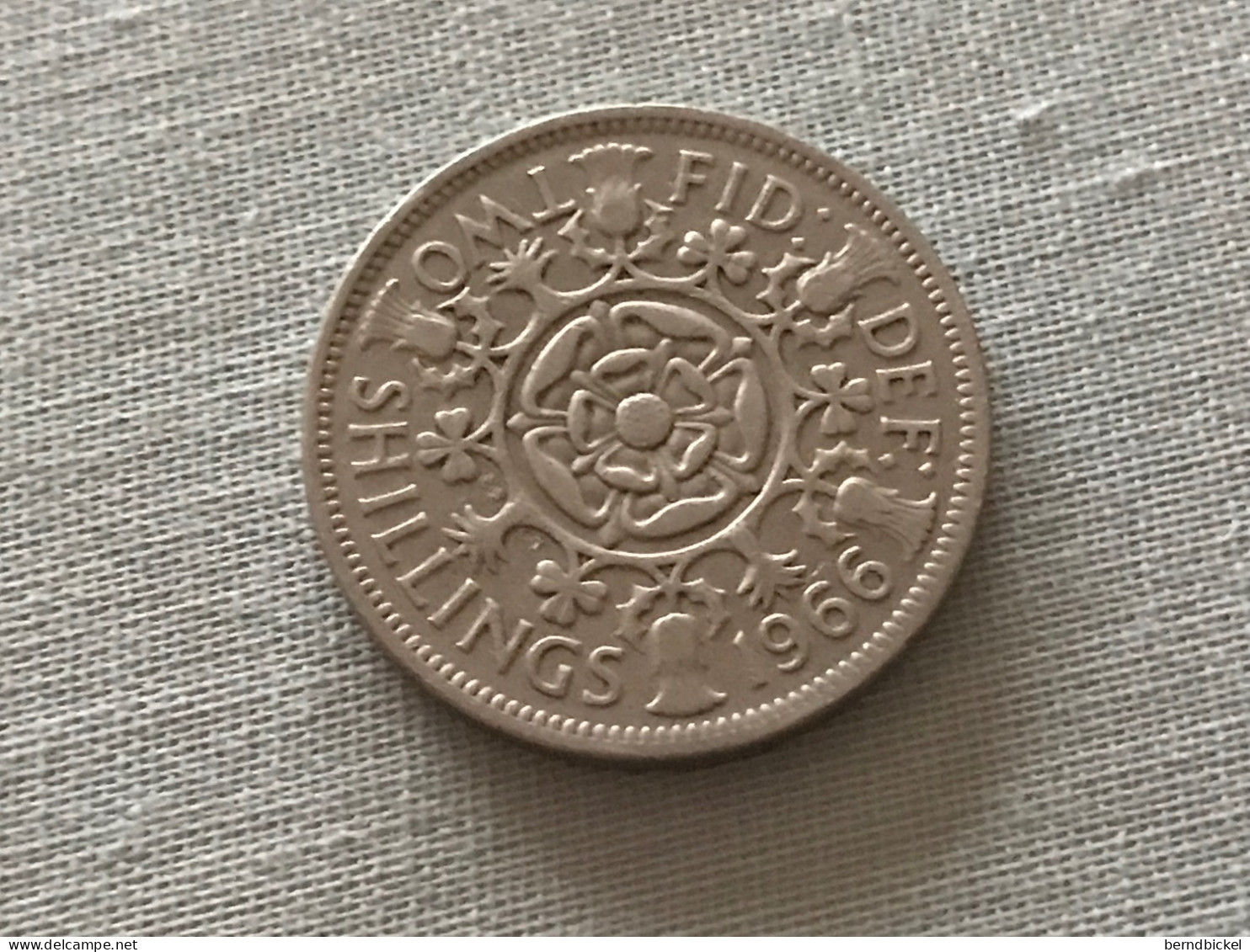 Münzen Münze Umlaufmünze Großbritannien 2 Shillings 1966 - J. 1 Florin / 2 Schillings