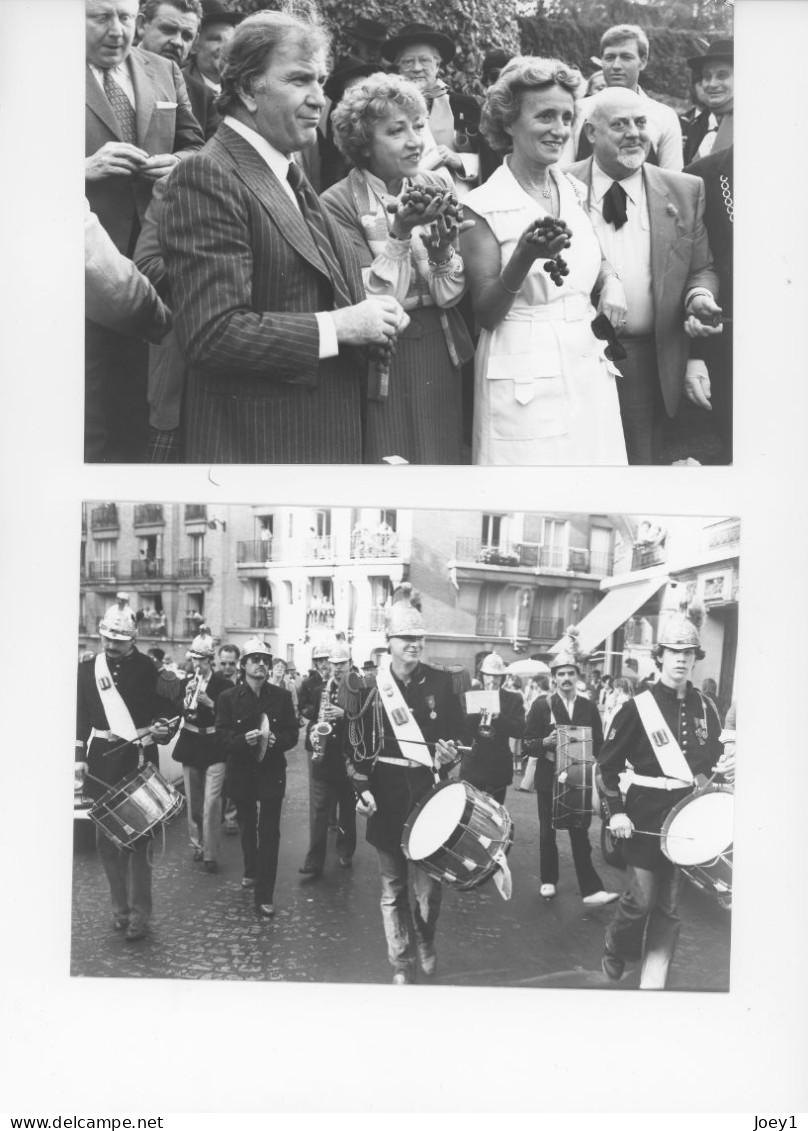 Montmartre fête des Vendanges 1980,Bernadette Chirac, Pierre Mondy,élus Locaux et photos ambiances 40 photos