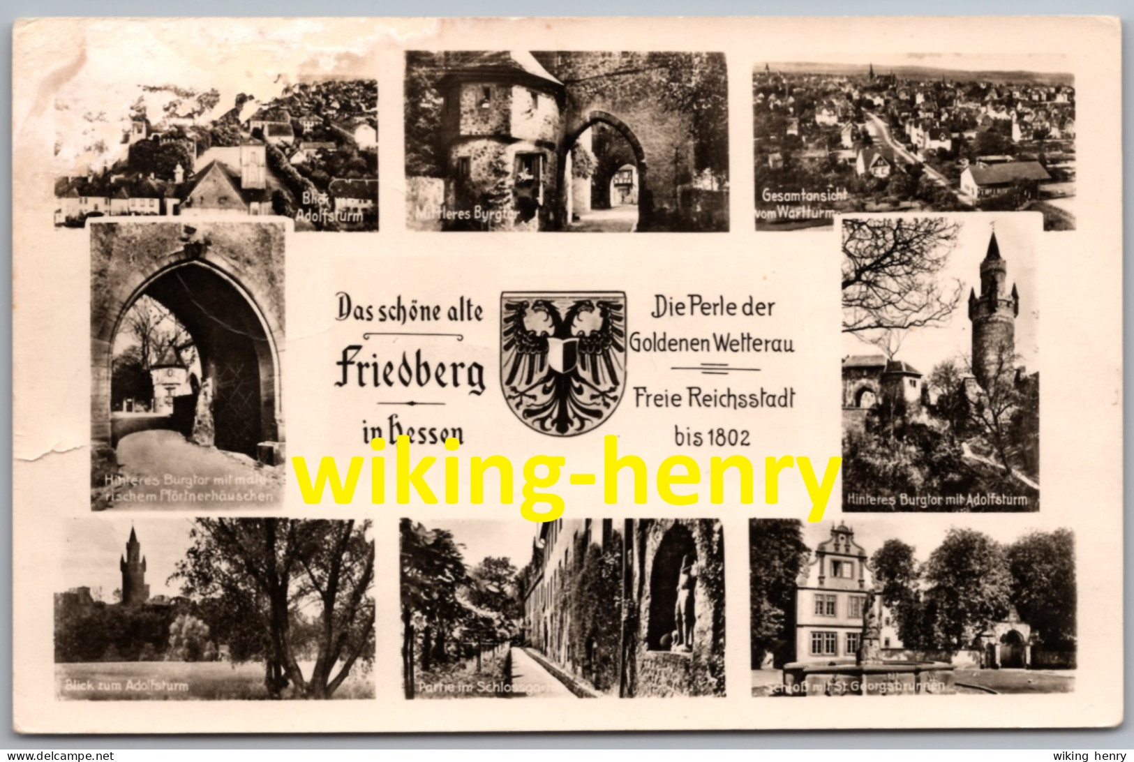 Friedberg - S/w Mehrbildkarte 13 - Friedberg