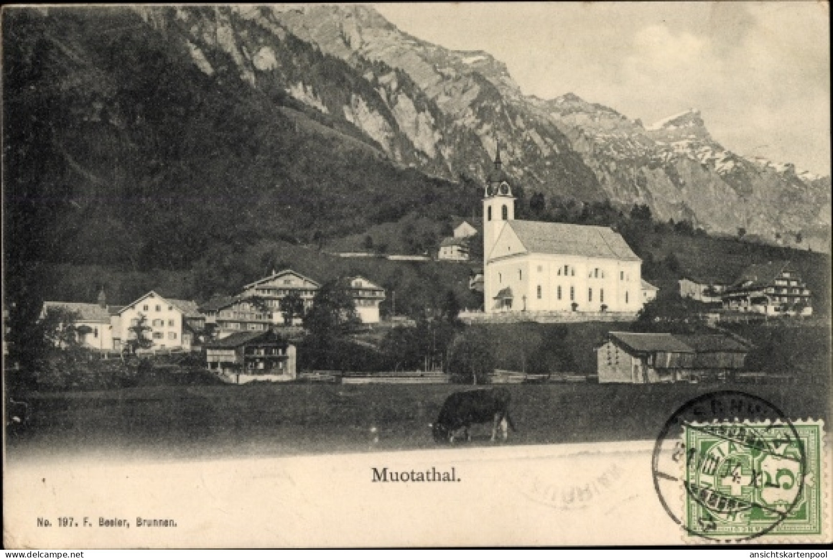 CPA Muotathal Kanton Schwyz, Blick Auf Den Ort, Kirche - Muotathal