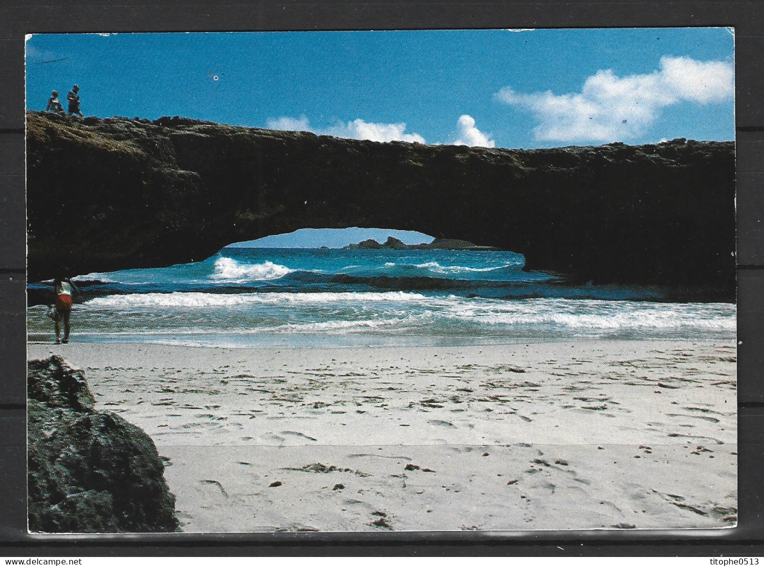 ARUBA. Carte Postale écrite. Natural Bridge/Pont. - Aruba