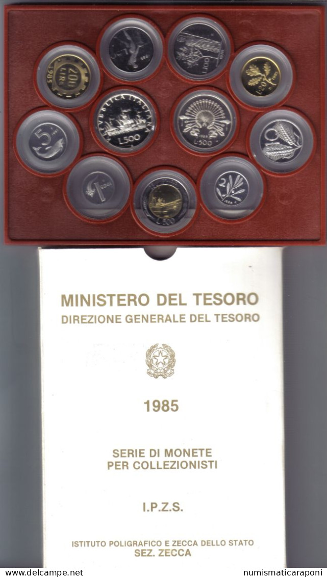 Italia Italy 1985 Divisionale Proof - Jahressets & Polierte Platten