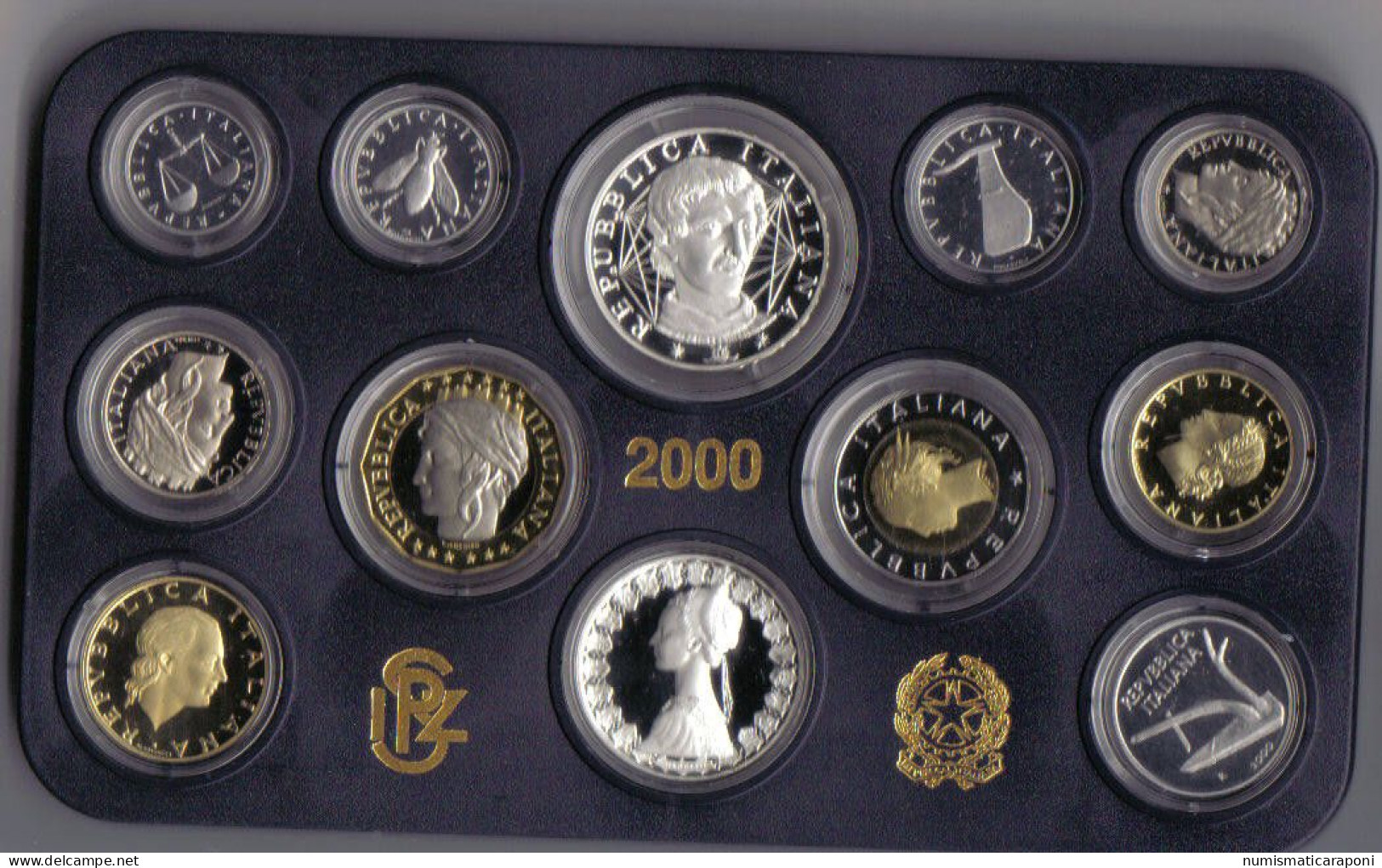 Italia Italy 2000 Divisionale Proof Confezione Esterna Assente O Rovinata - Mint Sets & Proof Sets