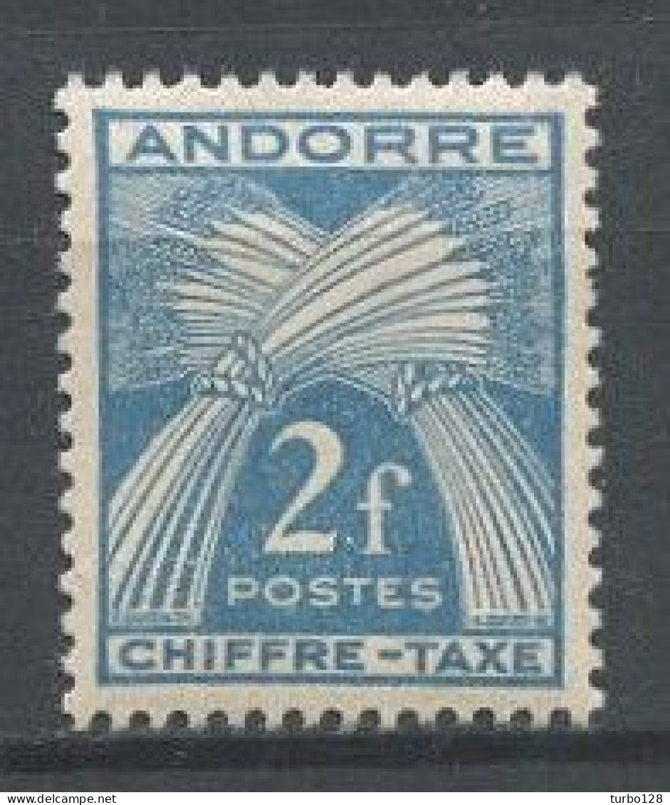 ANDORRE 1943 TAXE N° 26 ** Neuf MNH  Superbes  C 2,30 € Flore Gerbes - Ungebraucht