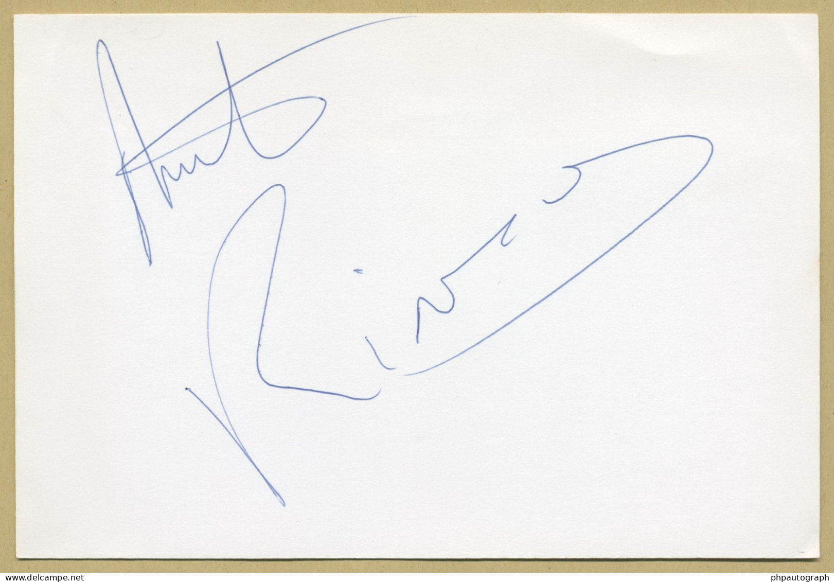 Ringo - Chanteur Français - Rare Carte Signée En 1988 + Photo - Zangers & Muzikanten