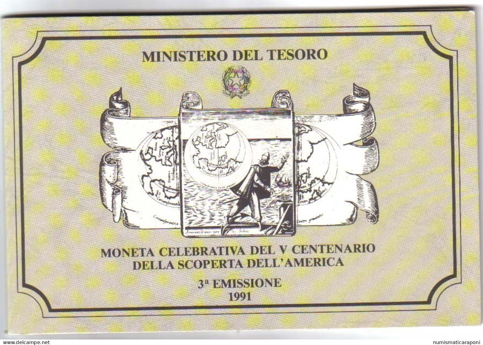 Italy Italia 500 Lire 1991 Scoperta Dell'america Fdc - Mint Sets & Proof Sets