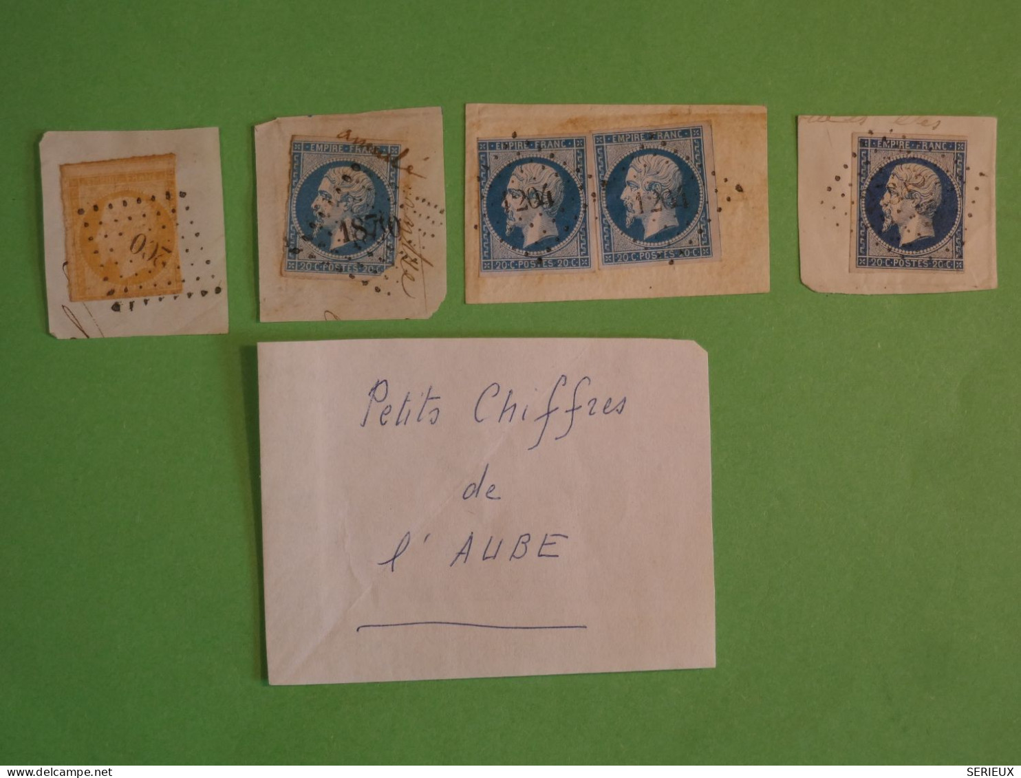 BW10 FRANCE  LOT NAPOLEONS PETITS CHIFFRES AUBE  1860  +N° 14  +AFF. INTERESSANT + - 1853-1860 Napoleone III