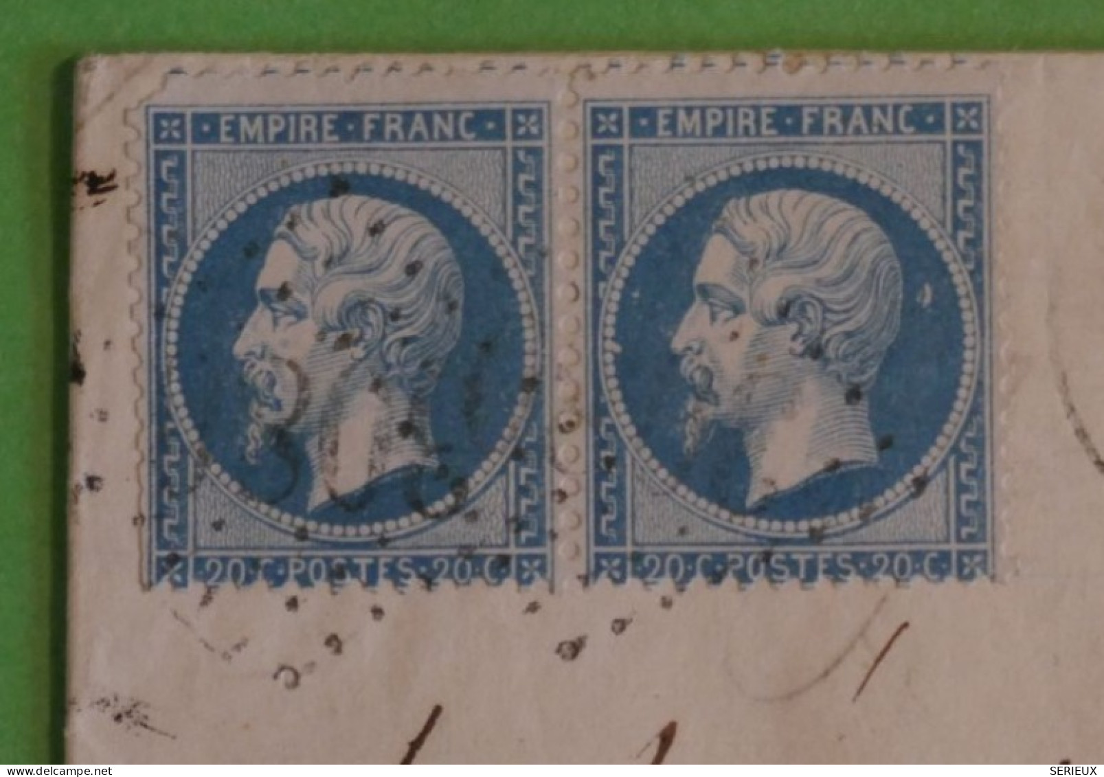 BW10 FRANCE  BELLE  LETTRE  1867 MERY   A TROYES    +PAIRE N° 22 +AFF. PLAISANT + - 1862 Napoléon III