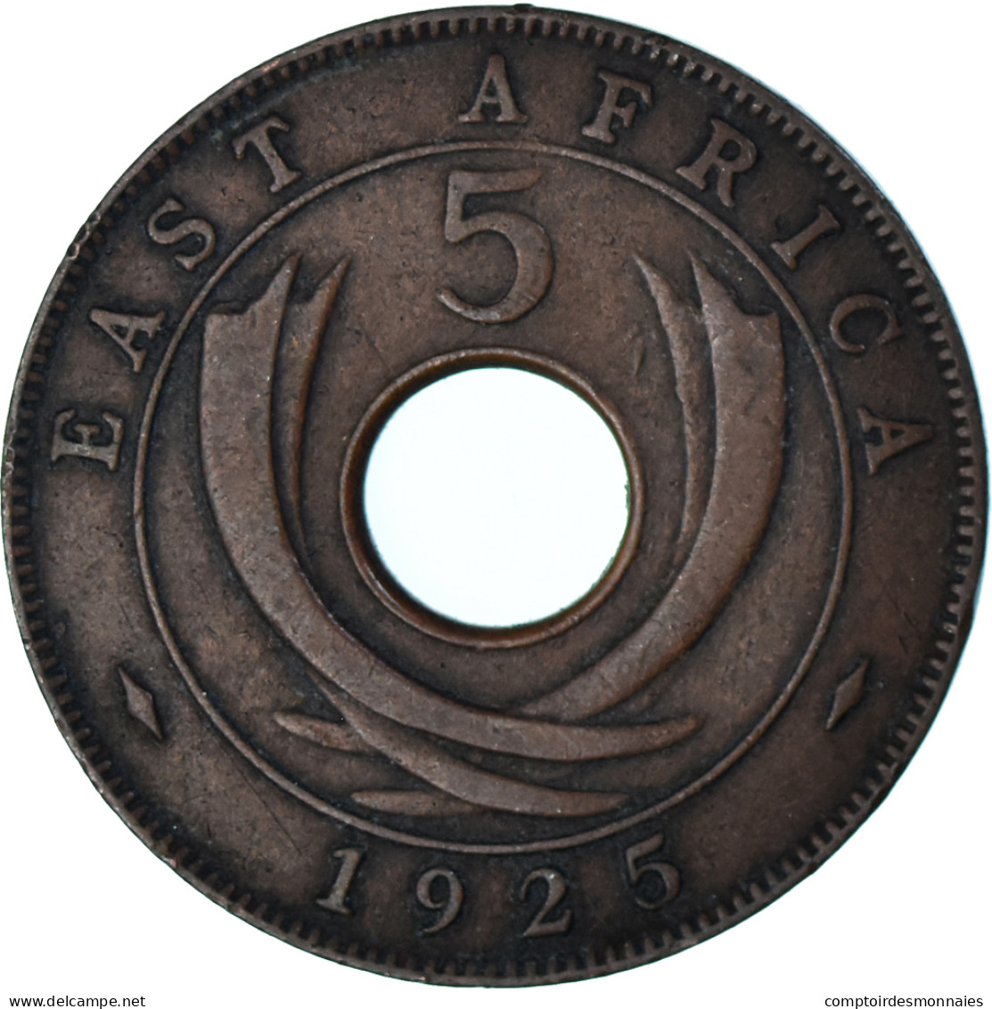 Monnaie, Afrique Orientale, 5 Cents, 1925 - Britse Kolonie