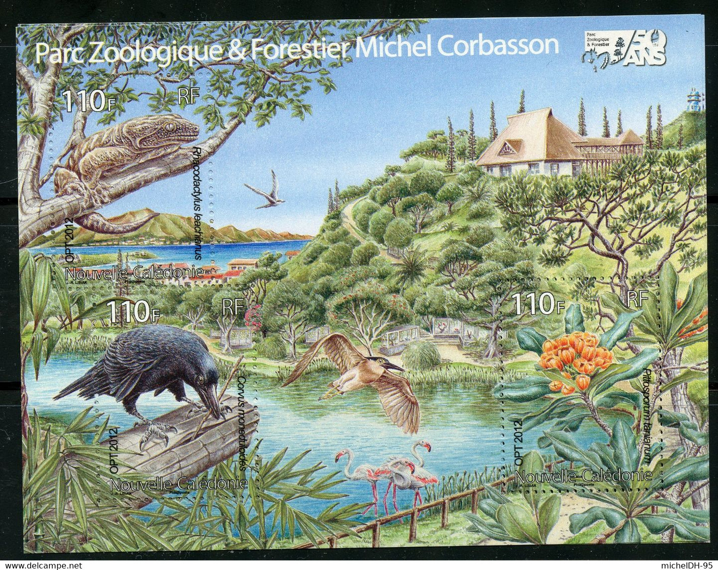 Nouvelle Calédonie 2012 - Parc Zoologique Michel Corbasson - NEUF - No F1161 - Cote 7,20 - Blokken & Velletjes