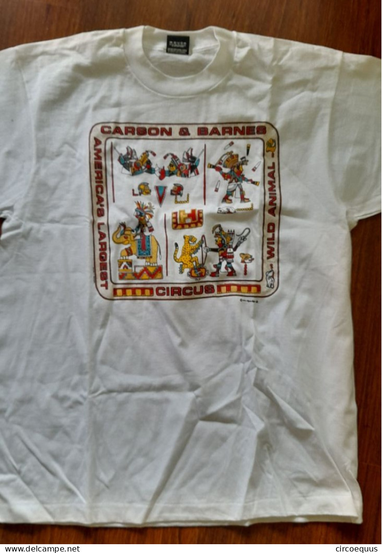 Tee Shirt Vintage Carson Barnes Aztecs Circus Cirque Zirkus - Andere & Zonder Classificatie