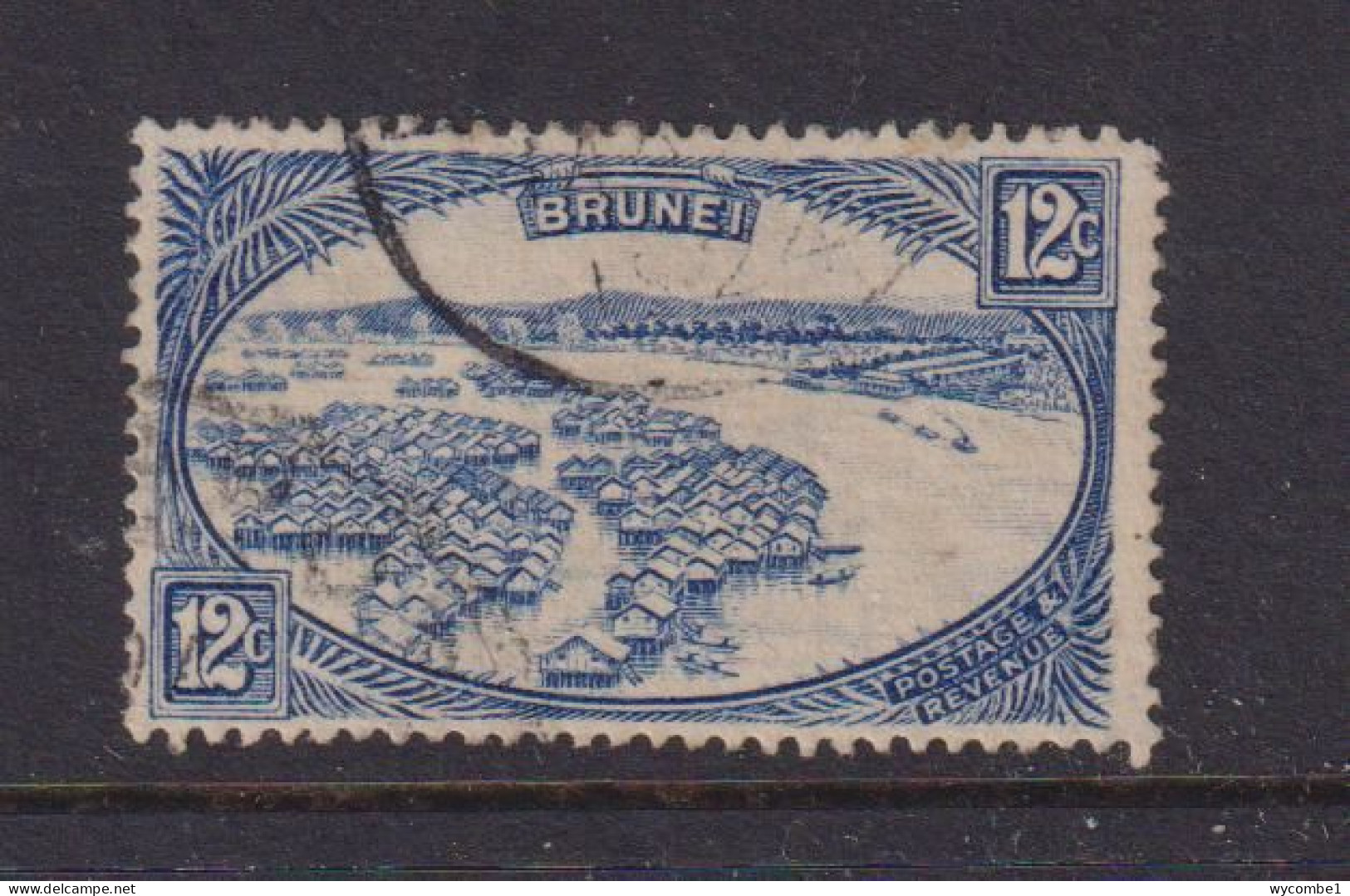 BRUNEI - 1924 Native Houses 12c Used As Scan - Brunei (...-1984)