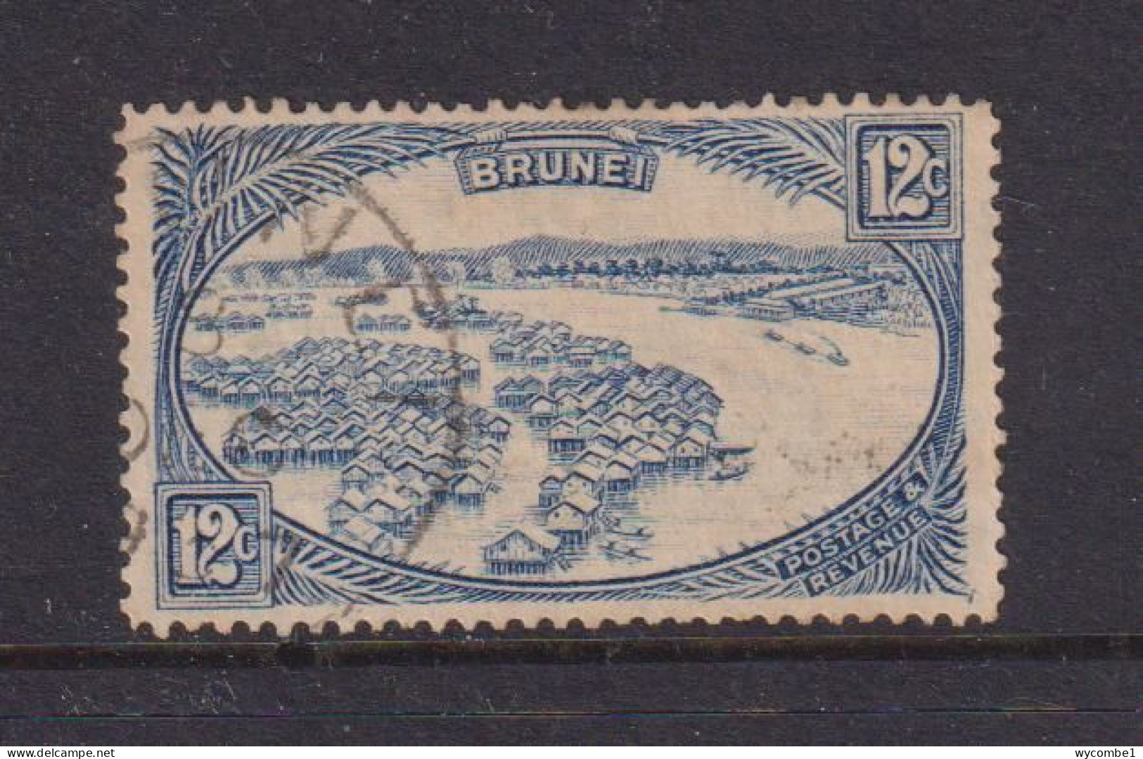 BRUNEI - 1924 Native Houses 12c Used As Scan - Brunei (...-1984)