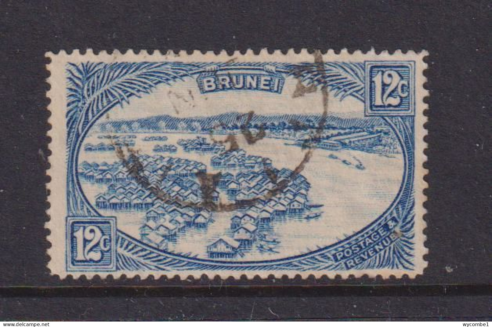 BRUNEI - 1924 Native Houses 12c Used As Scan - Brunei (...-1984)