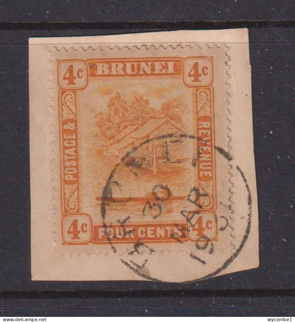 BRUNEI - 1908+ Brunei River 4c Used As Scan (On Piece) - Brunei (...-1984)