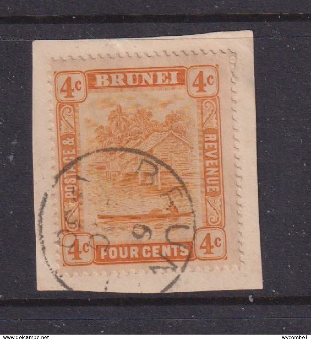 BRUNEI - 1908+ Brunei River 4c Used As Scan (On Piece) - Brunei (...-1984)