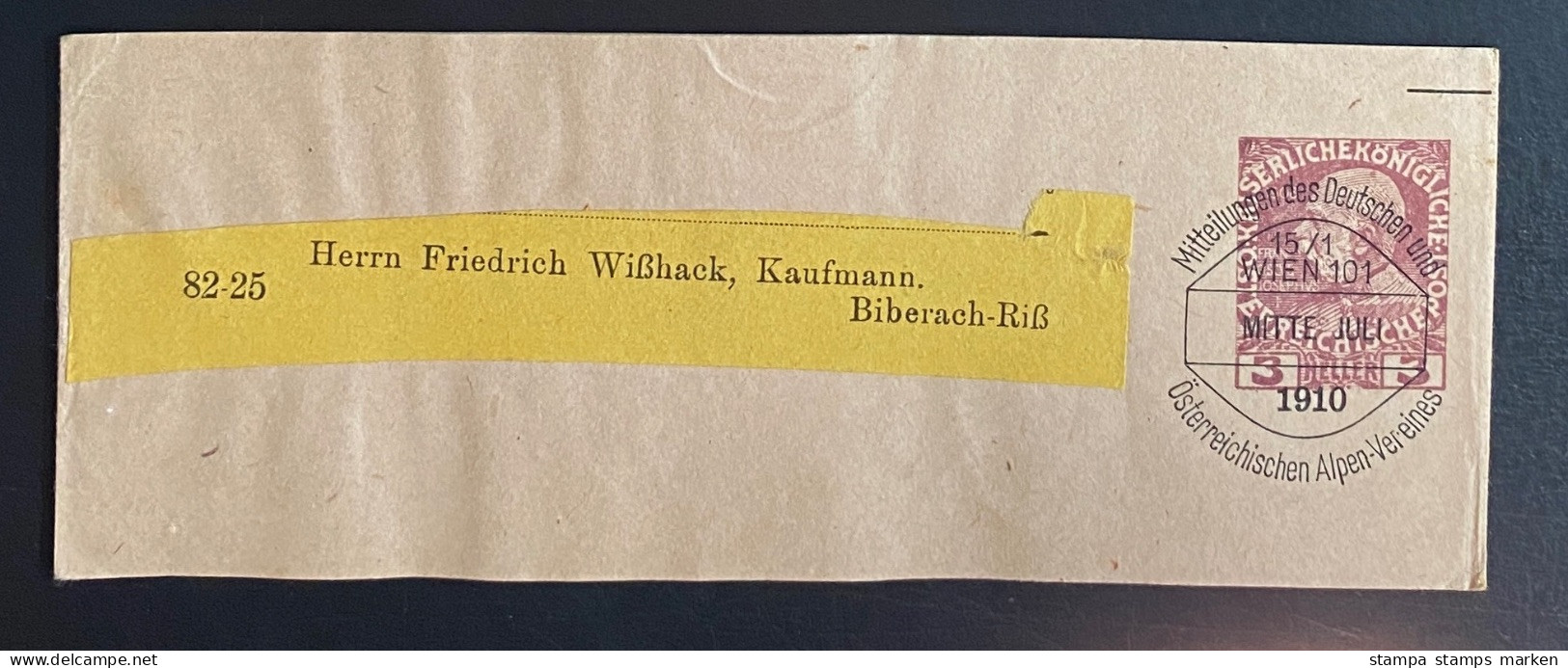 Österreich 1908 Ganzsache Kaiserreich Mi. S 8 Gestempelt/o - Striscie Per Giornali