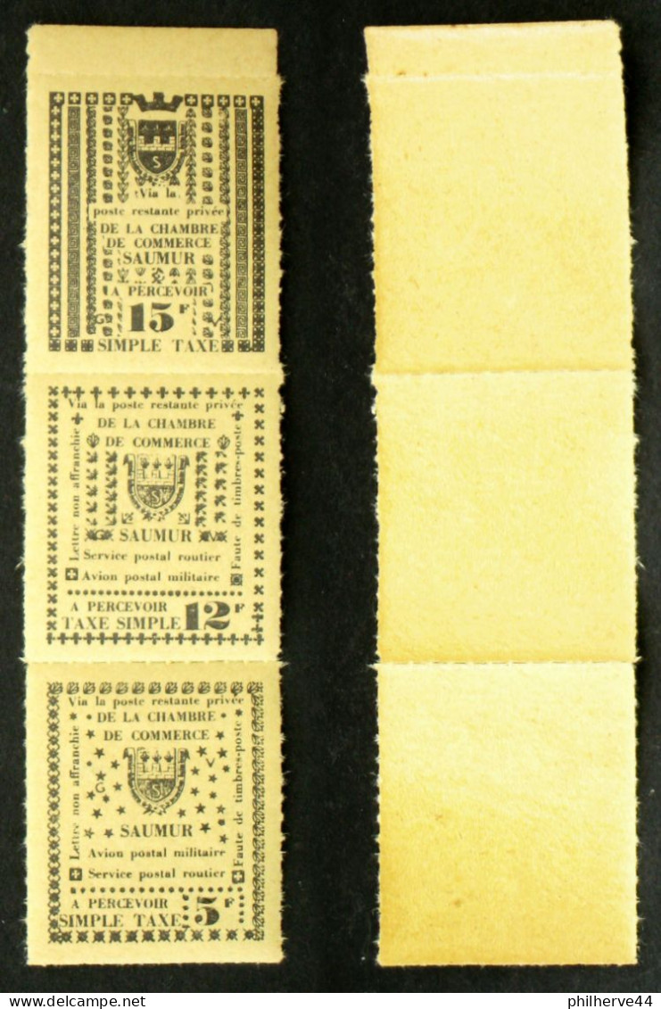 GREVE 1953 SAUMUR CHAMBRE DE COMMERCE N° 4-5-6 Neuf N** TB Cote 60€ - Stamps
