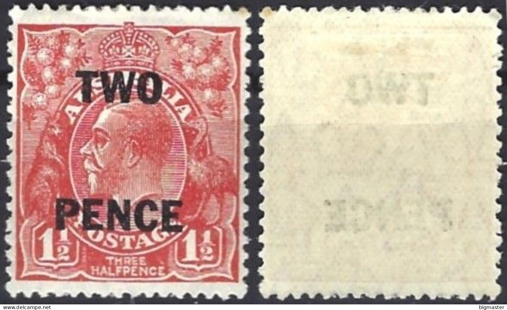 Australia 1930  King George V, Surcharged New - Mint Stamps