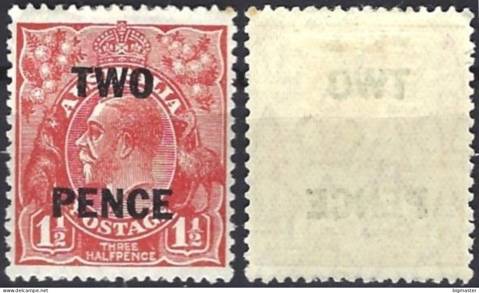 Australia 1930  King George V, Surcharged New - Ungebraucht